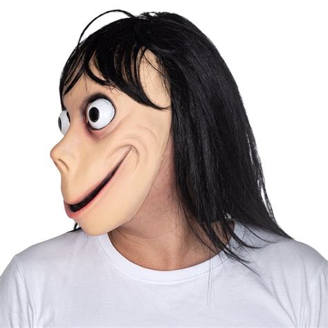 Momo Challenge Meme Latex Mask With Hair Scary Halloween MOMO - Etsy