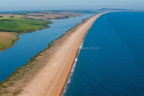 Aerial View. Chesil Beach . Jason Hawkes