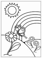 Download Rainbow Coloring Sheets  Free PDF sketch template