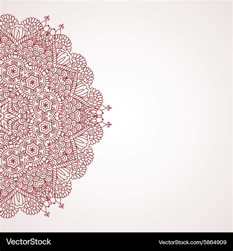 Mehndi henna design background Royalty Free Vector Image