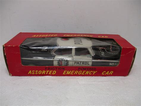 CHEVY POLICE PATROL CAR Tin-Mint in Box-Tested Works-Made N Japan 9" LONG* | eBay
