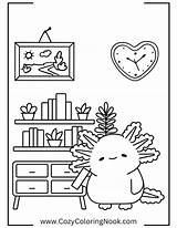 Free Axolotl Coloring Pages Printable PDFs  The Cozy Nook sketch template