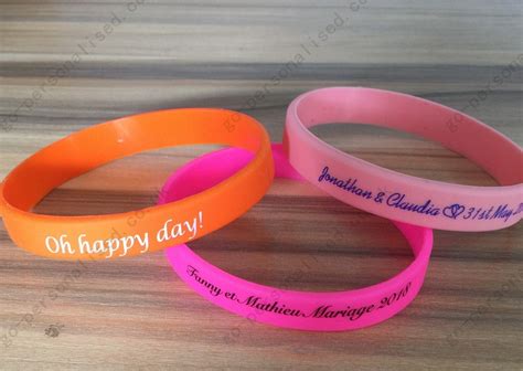 custom rubber wristbands wholesale uk with your printed message sports concert gifts decorations