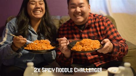 Spicy 2x Noodles Challenge MukBang Q&A - YouTube