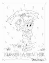 Spring Rain Coloring Page sketch template