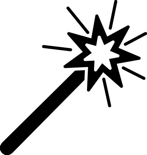 Magic wand Vector Icon 19809056 Vector Art at Vecteezy