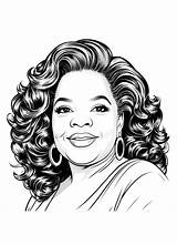Oprah Winfrey Sketch Coloring Page sketch template