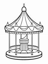 Spinning Carousel coloring Book Pages For Children And Adults With  sketch template