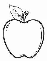 Apple big coloring Page sketch template
