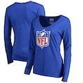 Women's Royal NFL Shield Primary Logo Long Sleeve T-Shirt