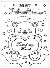 Valentines Day Card Coloring Pages sketch template