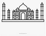 Taj Mahal Coloring Page  Drawing HD Png Download Transparent sketch template