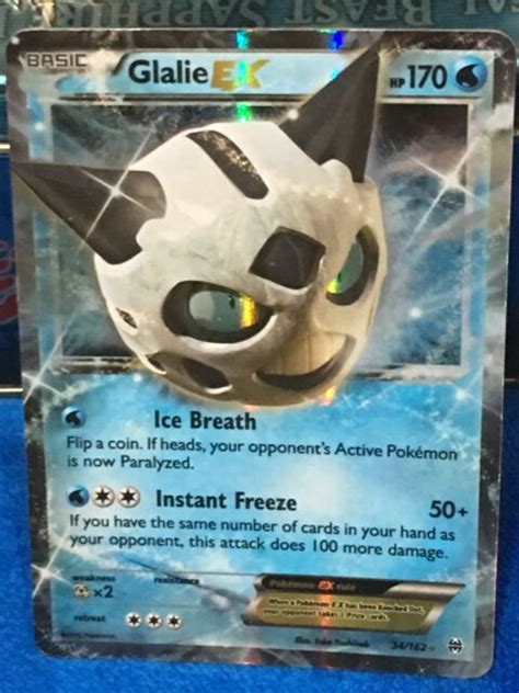 Glalie EX Pokémon Card (XY Breakthrough 34/162) Full Art NM/M | eBay