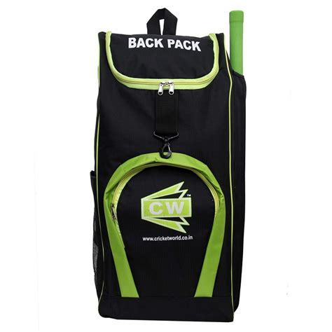 CW BACKPAK BLACK GREEN Sports Cricket kit Bag Kit Bag For Girls Cricket ...