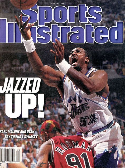 Utah Jazz Karl Malone, 1997 Nba Finals Sports Illustrated Cover by ...