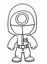 Squid Game Guard Coloring Page  Free Printable Pages sketch template