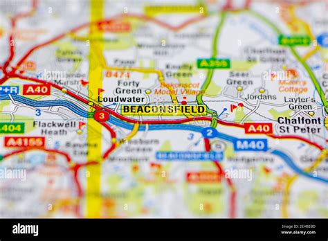 Beaconsfield on a map hi-res stock photography and images - Alamy