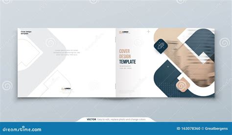 Horizontal Cover Design. Landscape A4 Cover Template for Brochure, Report, Catalog, Magazine ...