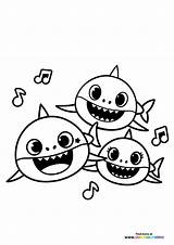 Baby shark Song  Coloring Pages For Kids sketch template
