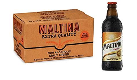Maltina – Non-Alcoholic Malt Drink Bottle Pack 24x33cl – African Shop
