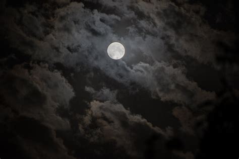 Cloudy Night Sky Background