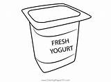Yogurt Coloring Page sketch template