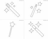 Four Coloring Free Printable Wand coloring pages For Kids sketch template