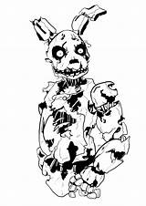 Spring Trap Fnaf Springtrap Coloring Pages sketch template