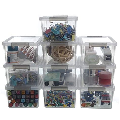 White Plastic Storage Box. ANMINY Lidded Plastic Storage Bins Set White Desk Basket Box Cube ...