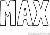MAX Coloring Page sketch template