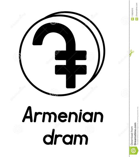 Armenian Dram Currency Symbol Vector Illustration | CartoonDealer.com #118123648