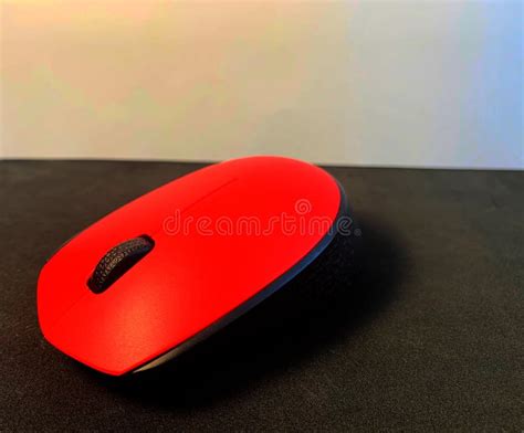 Computer Mouse of Red Color Stock Image - Image of black, control ...