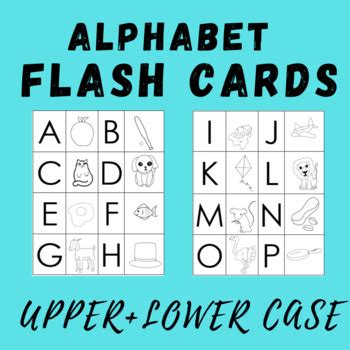 Alphabet Flashcards - Letter and Sound Practice - Upper & Lowercase- Prek-1st