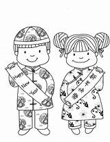Children Around World Coloring Page Pages sketch template