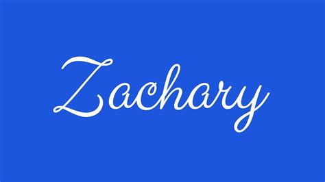 Learn how to Sign the Name Zachary Stylishly in Cursive Writing - YouTube