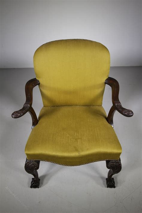 English Quality Antique Open Library Armchair - Antiques Atlas