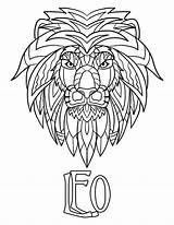 Leo Coloring Page / Digital Download Printable Astrological Sign  sketch template