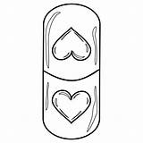 Pill Template Sketch Coloring Page sketch template