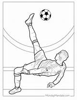 Soccer Player Coloring Page sketch template