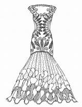 Coloriage Une Magnifique Robe  Télécharger Et Imprimer Gratuit Sur sketch template