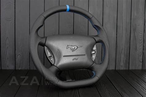 Steering wheel Ford Mustang GT Cobra Napa/Perforated leather/Blue ...