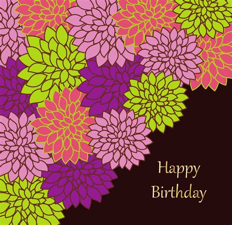 Floral Birthday Card Template Free Stock Photo - Public Domain Pictures