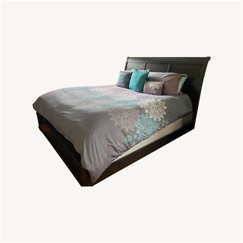 Ashley King Size Wood Bed - AptDeco