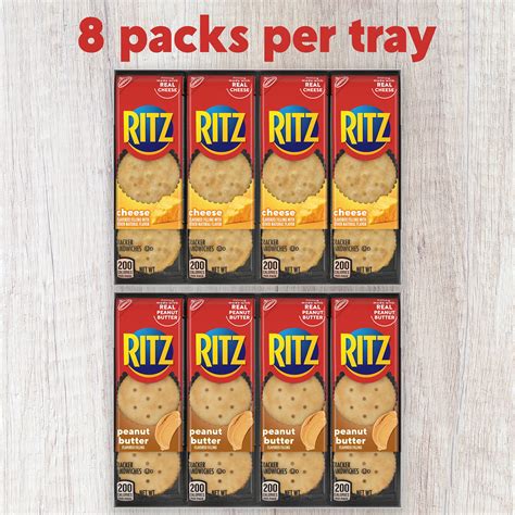 Buy RITZ Peanut Butter Sandwich Crackers and Cheese Sandwich Crackers Variety Pack, School Lunch ...