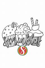 Free Cupcake Coloring Pages — Stevie Doodles sketch template