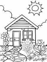 HOME COLORING PAGE sketch template