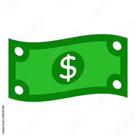 Dollar Bill Paper Currency Buck vector icon Stock Vector | Adobe Stock