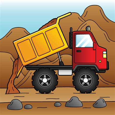 Dump Truck Cartoon Colored Vehicle Illustration 6458049 Vector Art at Vecteezy