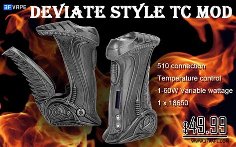 Deviate Style 60W Temperature Control Box Mod Warm Up