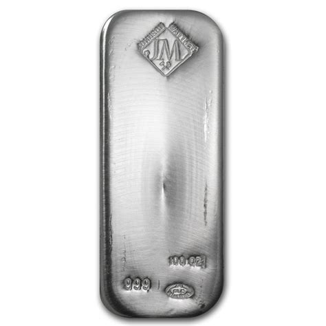 100 oz Silver Bar(Circulated) - Johnson Matthey | AU Bullion Canada